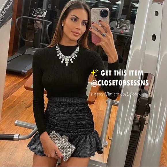 SOLD! ZARA Asymmetrical Mini Skirt with Ruching* - Picture 8 of 16